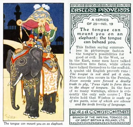 &39;A língua pode te montar em um elefante: a língua pode te decapitar&39;, 1931 (veja também 498215)